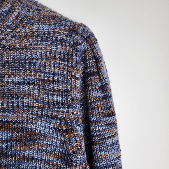 NIC+ZOE Sweater Womens Small Petite Blue Spacedye Cotton PS Fall Cotton - Picture 3 of 7